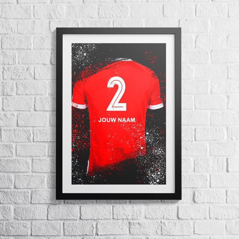 Alkmaar shirt wanddecoratie - Kleurmedia AZ shirt wanddecoratie Voetbalposters