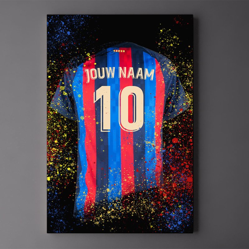 Barcelona wanddecoratie - Kleurmedia Barcelona shirt wanddecoratie Voetbalposters