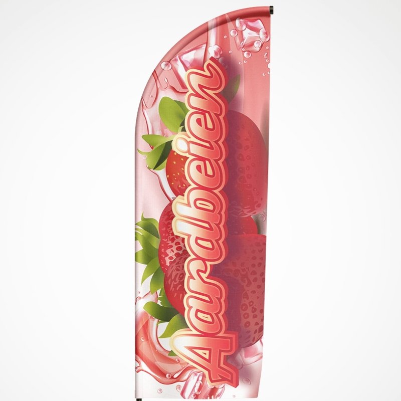 Beachvlag Aardbeien - Kleurmedia Beachvlag Aardbeien Beachvlaggen