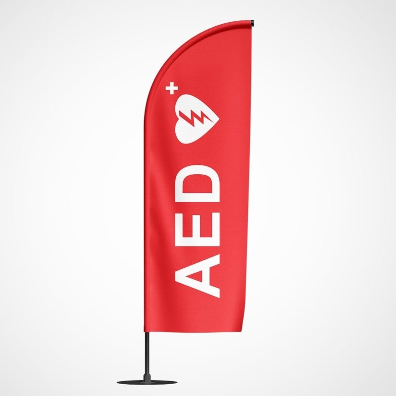 Beachvlag AED – Kleurmedia®
