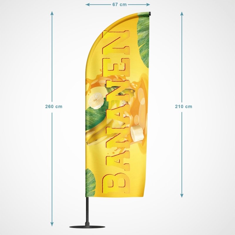 Beachvlag Bananen - Kleurmedia Beachvlag Bananen Beachvlaggen