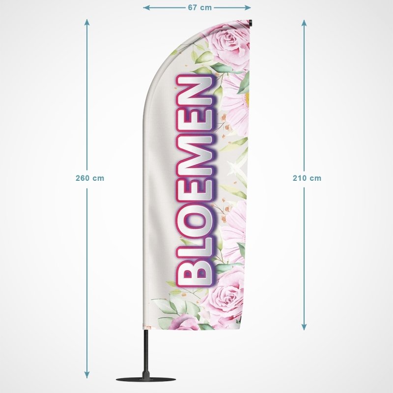 Beachvlag Bloemen - Kleurmedia Beachvlag Bloemen Beachvlaggen