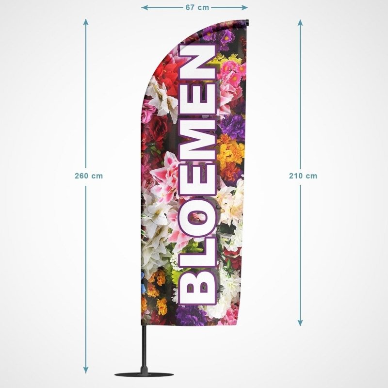 Beachvlag Bloemen - Kleurmedia Beachvlag Bloemen Beachvlaggen