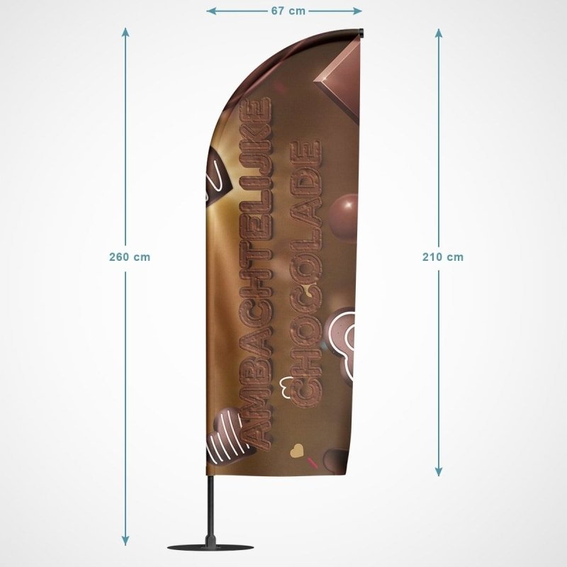 Beachvlag Chocolade - Kleurmedia Beachvlag Chocolade Beachvlaggen