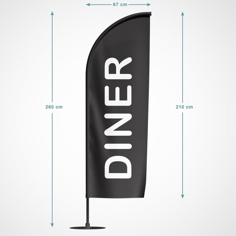 Beachvlag Diner - Kleurmedia Beachvlag Diner Beachvlaggen
