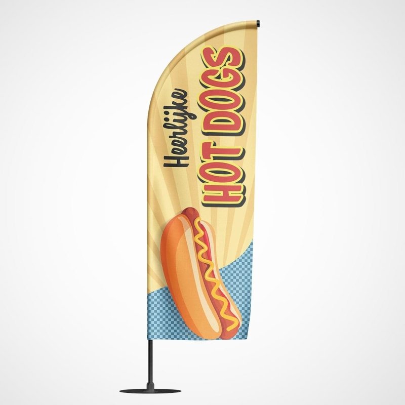Beachvlag Hotdog – Kleurmedia®