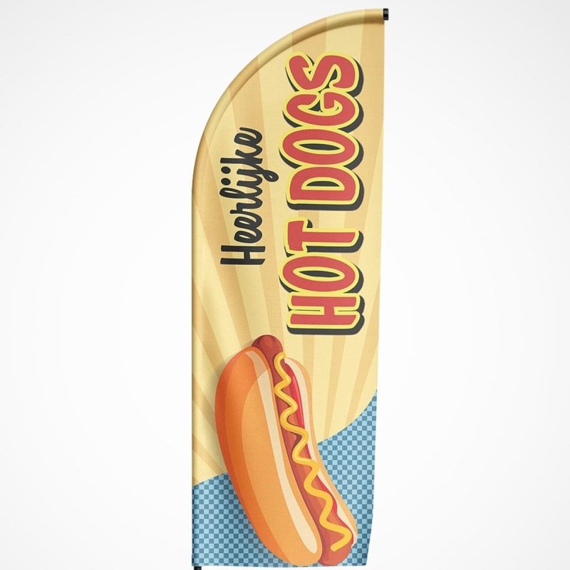 Beachvlag Hotdog - Kleurmedia Beachvlag Hotdog Beachvlaggen