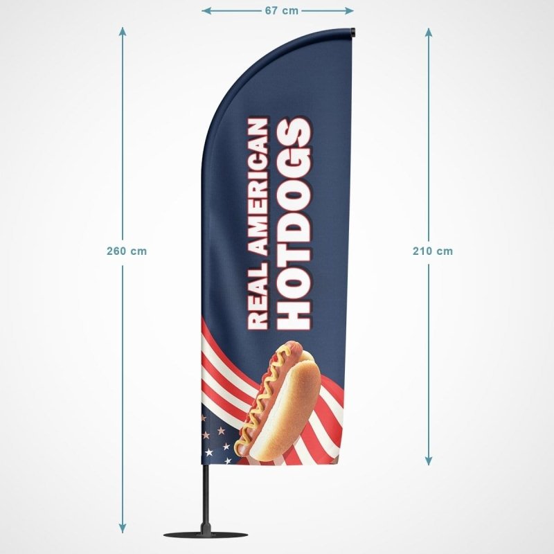 Beachvlag Hotdog - Kleurmedia Beachvlag Hotdog Beachvlaggen