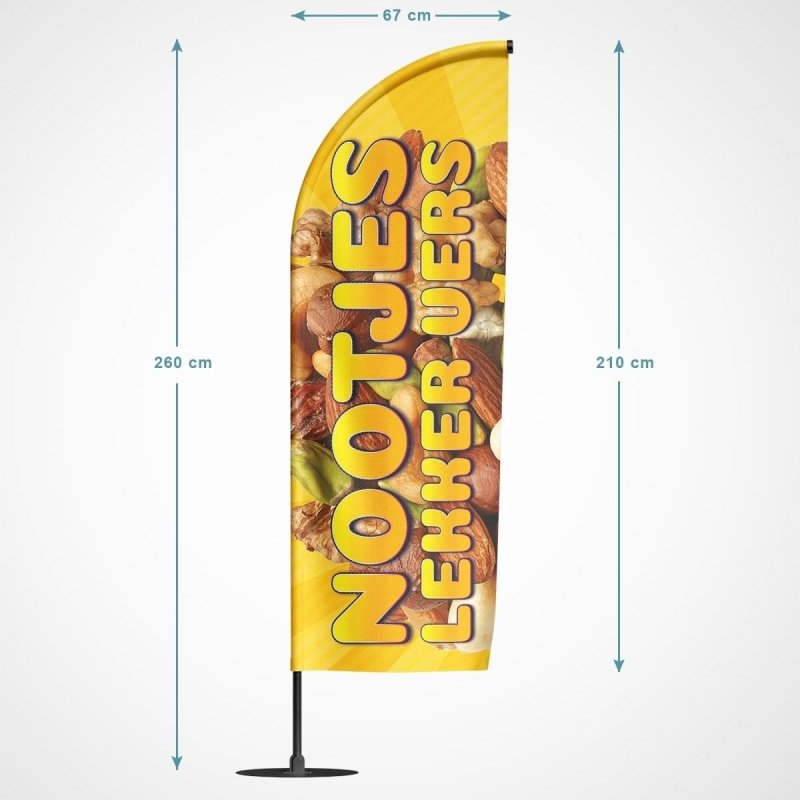 Beachvlag Nootjes - Kleurmedia Beachvlag Nootjes Beachvlaggen