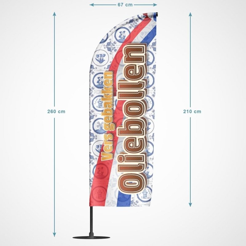 Beachvlag Oliebollen - Kleurmedia Beachvlag Oliebollen Beachvlaggen