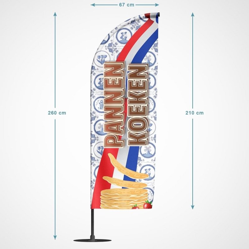 Beachvlag Pannenkoeken - Kleurmedia Beachvlag Pannenkoeken Beachvlaggen