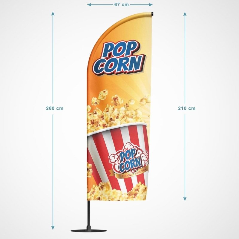 Beachvlag Popcorn - Kleurmedia Beachvlag Popcorn Beachvlaggen