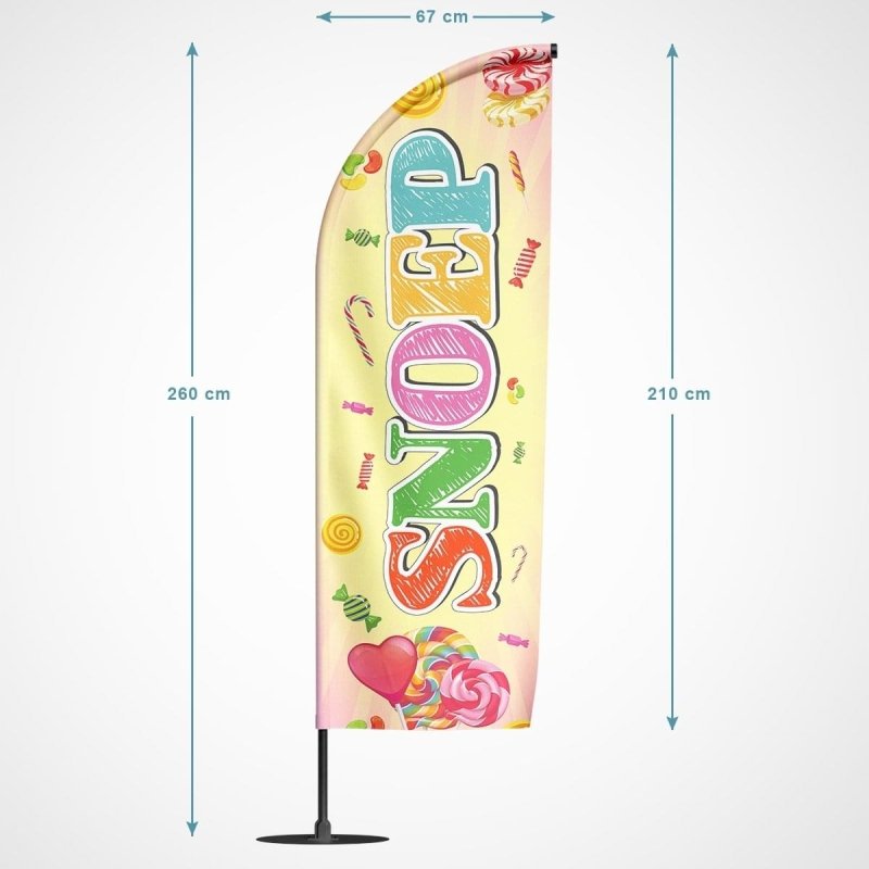 Beachvlag Snoep - Kleurmedia Beachvlag Snoep Beachvlaggen