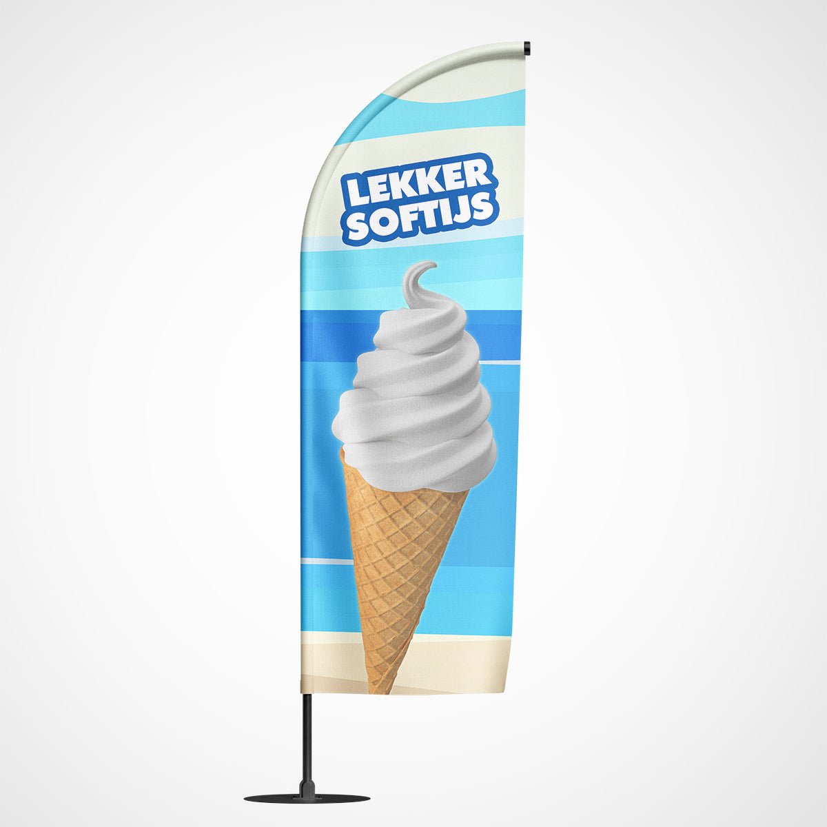 Beachvlag softijs – Kleurmedia®