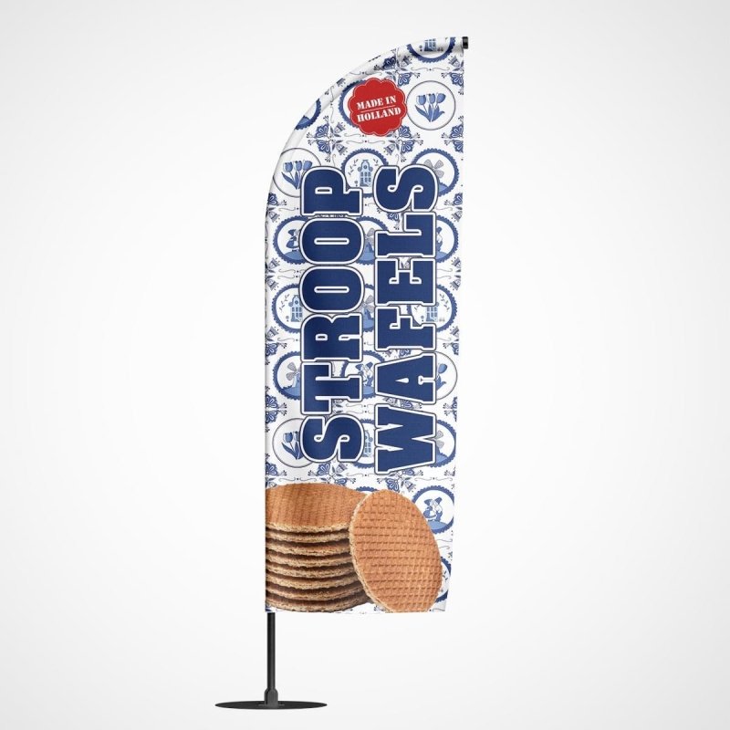 Beachvlag Stroopwafel – Kleurmedia®