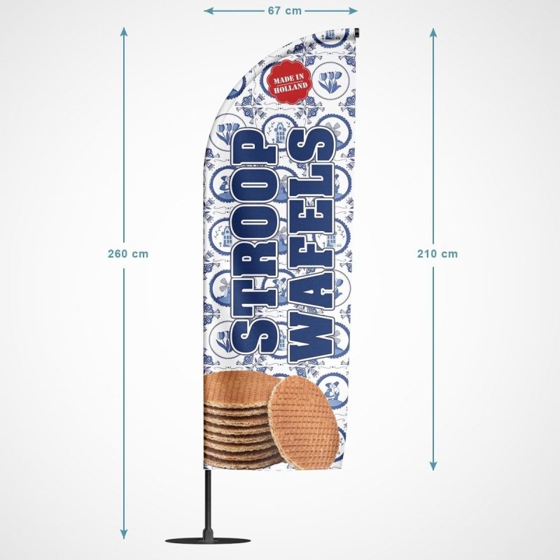 Beachvlag Stroopwafel - Kleurmedia Beachvlag Stroopwafel Beachvlaggen