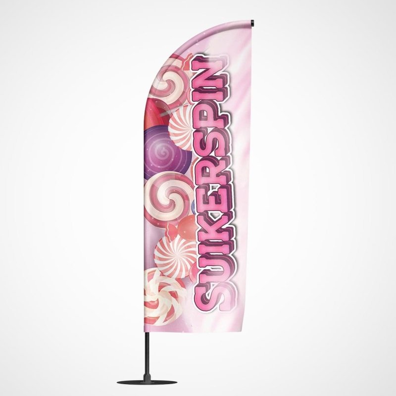Beachvlag Suikerspin – Kleurmedia®