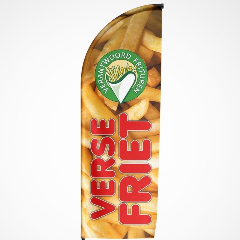 Beachvlag Verse Friet - Kleurmedia Beachvlag Verse Friet Beachvlag