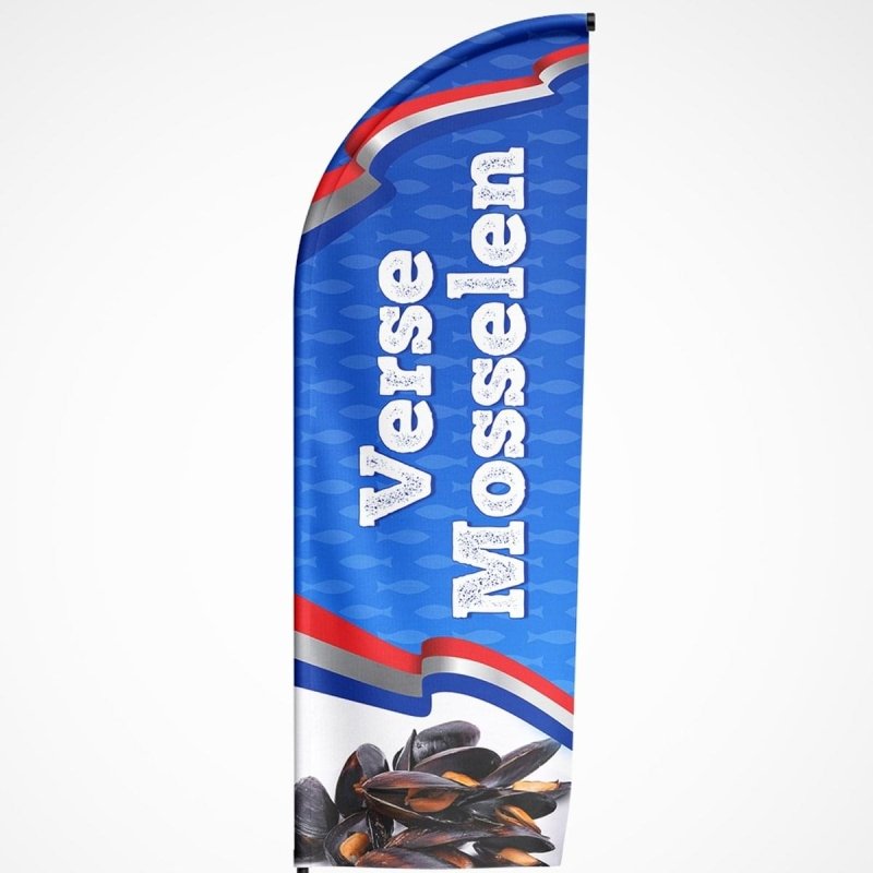 Beachvlag Verse Mosselen - Kleurmedia Beachvlag Verse Mosselen Beachvlag