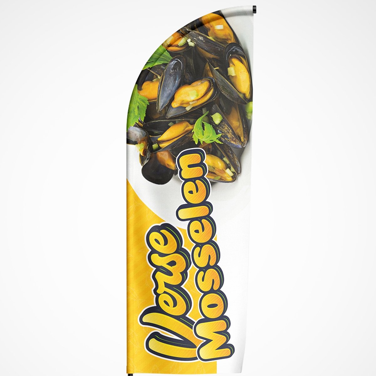 Beachvlag Verse Mosselen - Kleurmedia Beachvlag Verse Mosselen Beachvlag