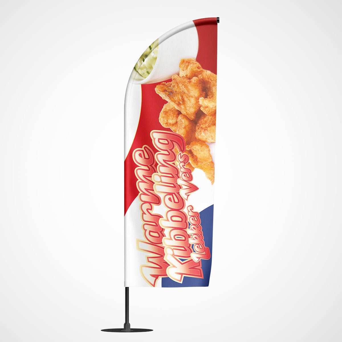 Beachvlag Warme Kibbeling – Kleurmedia®