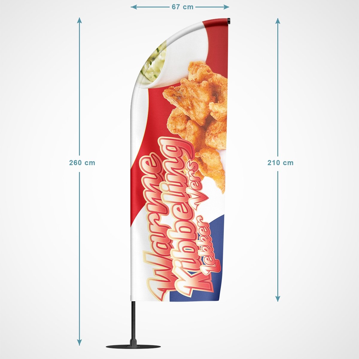 Beachvlag Warme Kibbeling - Kleurmedia Beachvlag Warme Kibbeling Beachvlag