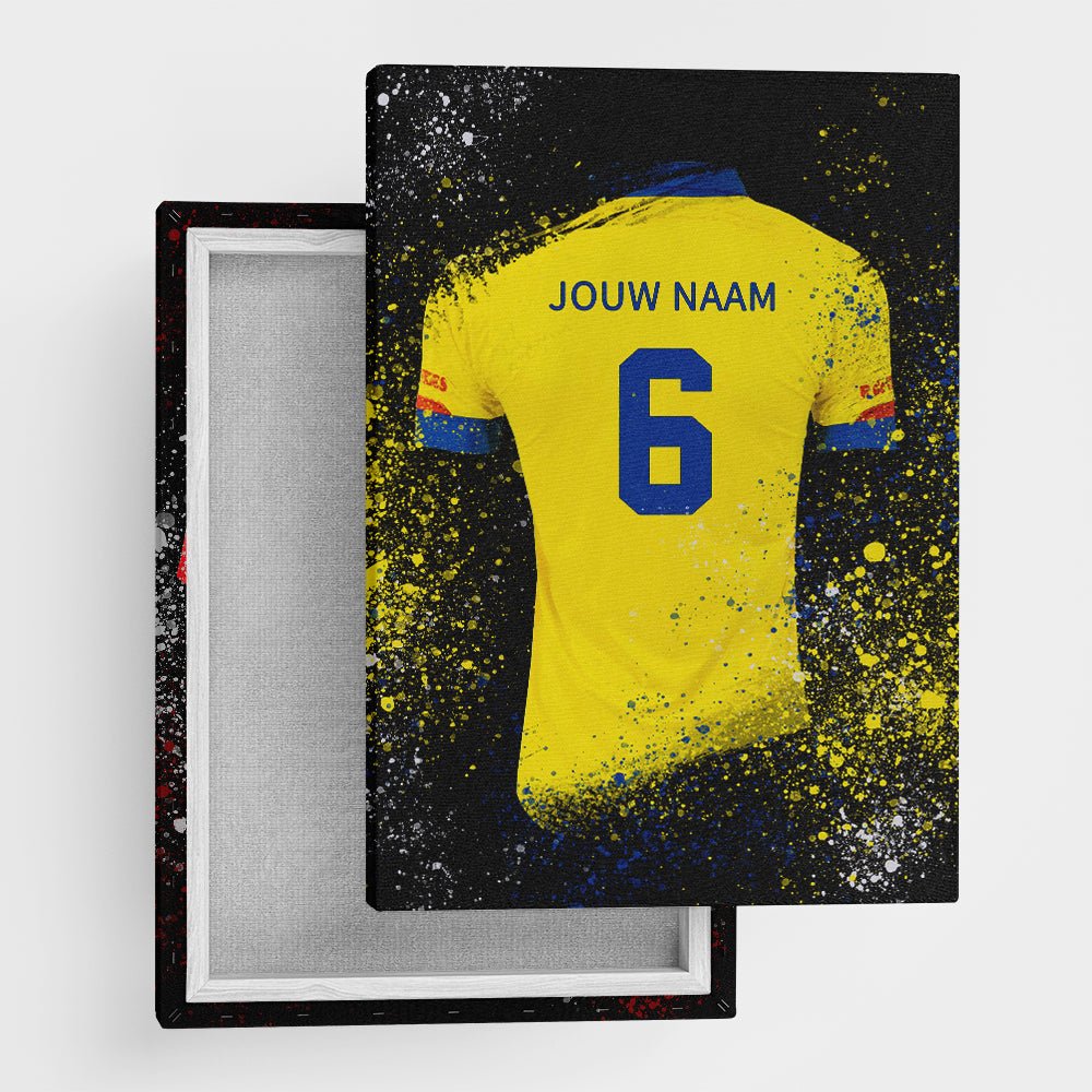 Leeuwarden shirt wanddecoratie - Kleurmedia Voetbalposters