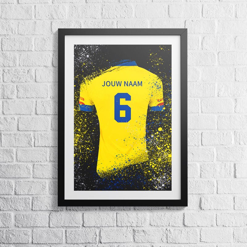 Leeuwarden shirt wanddecoratie - Kleurmedia Cambuur Leeuwarden shirt wanddecoratie Voetbalposters