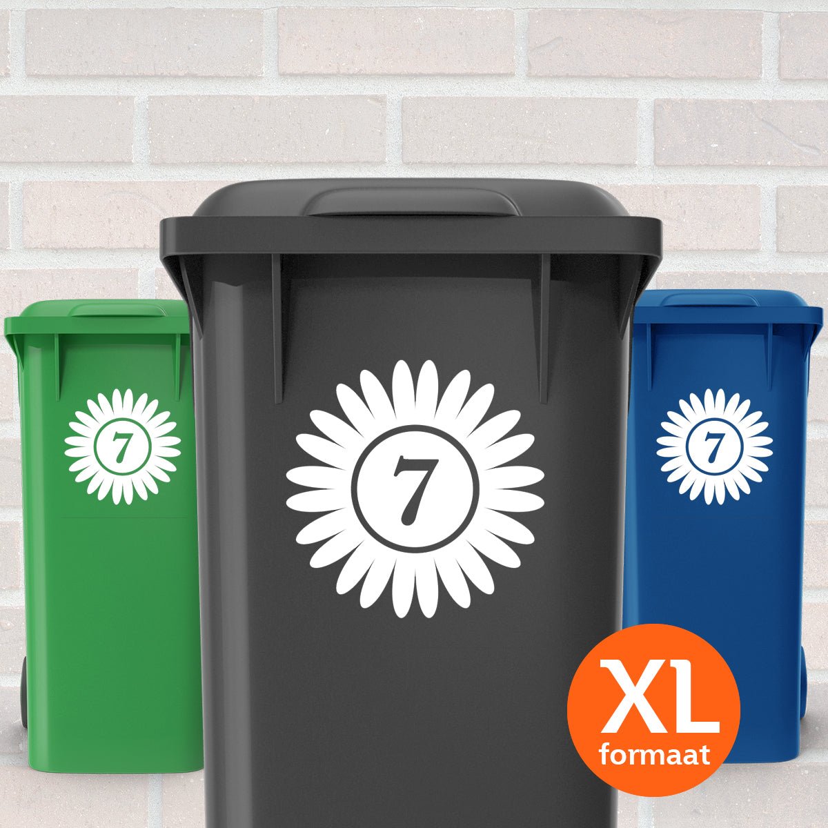 Container Stickers XL - Bloem - Kliko stickers – Kleurmedia®