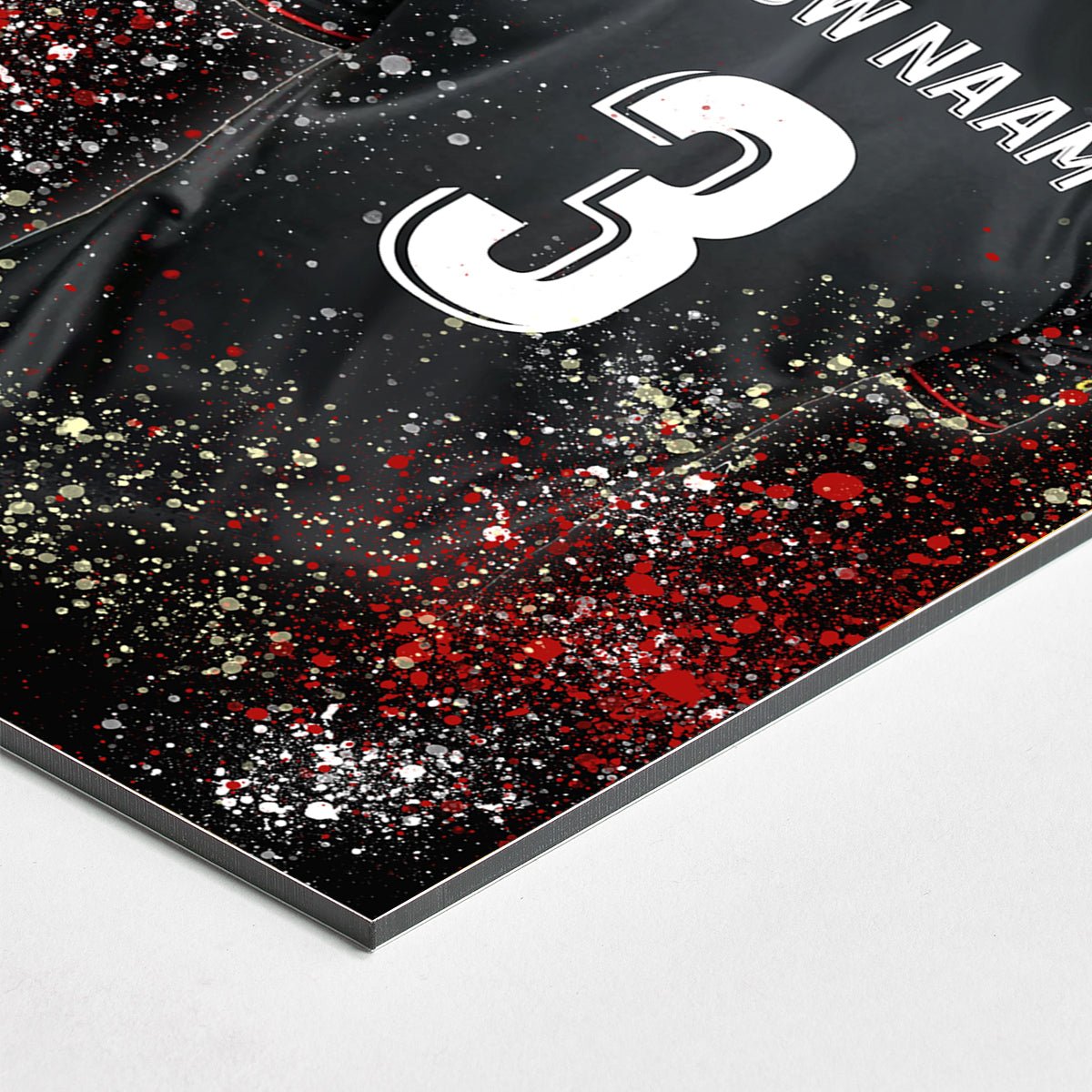 Rotterdam Rood Zwart shirt wanddecoratie - Kleurmedia Voetbalposters