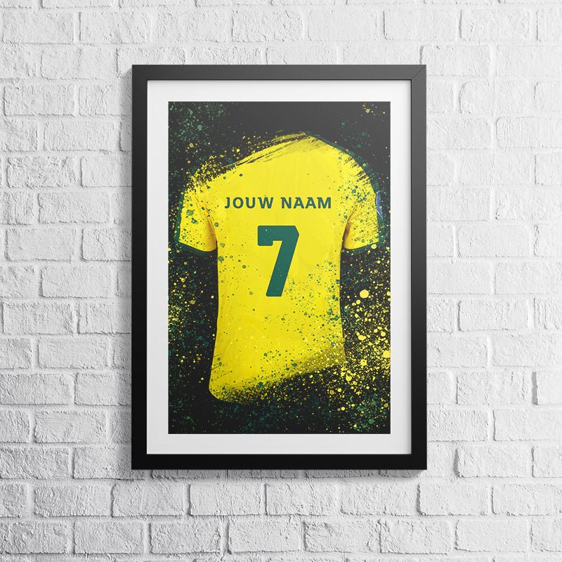 Fortuna Sittard shirt wanddecoratie