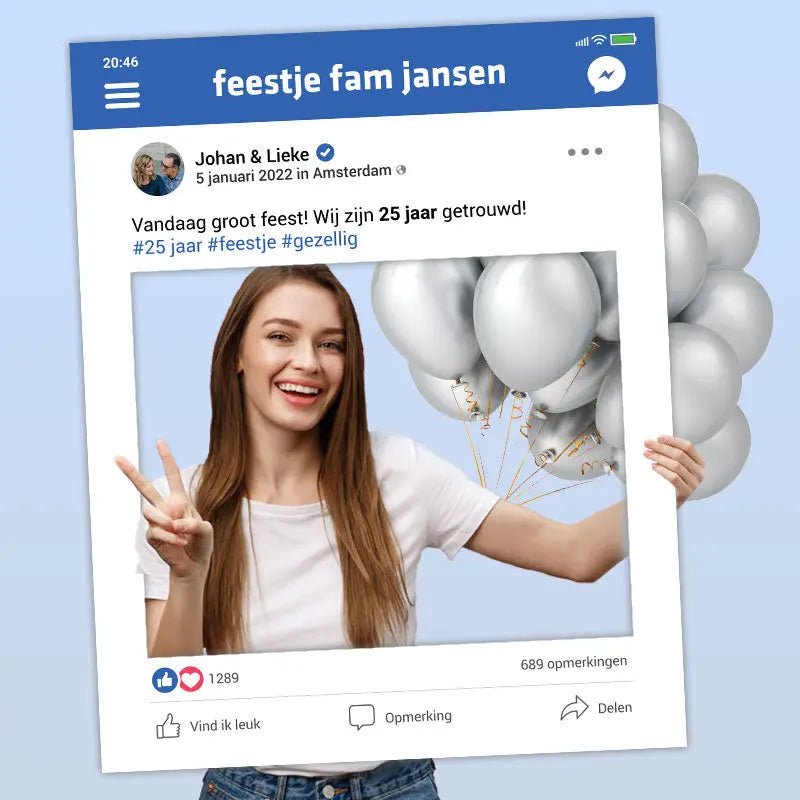 Foto Frame Dibond -Facebook – Kleurmedia®