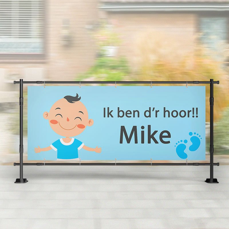 Geboorte spandoek | Ik Ben d'r Hoor! – Kleurmedia®