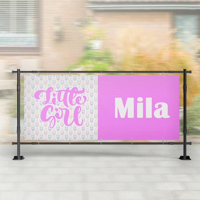 Geboorte spandoek | Little Girl Roze – Kleurmedia®