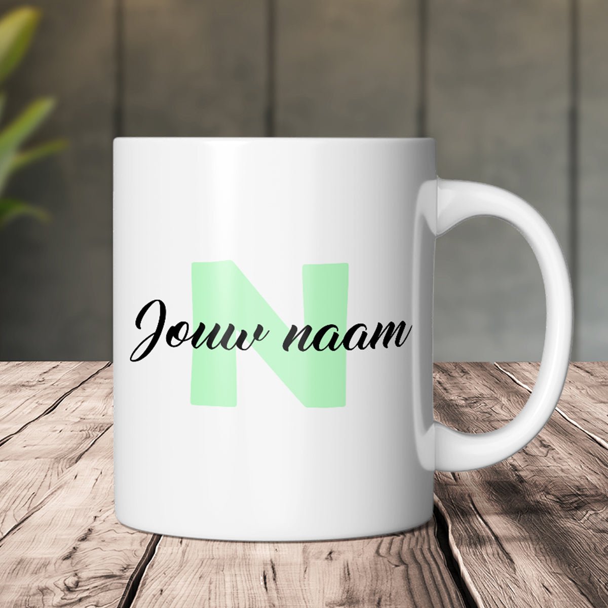 Naam Mok met Letter en Naam - 350ml - Kleurmedia