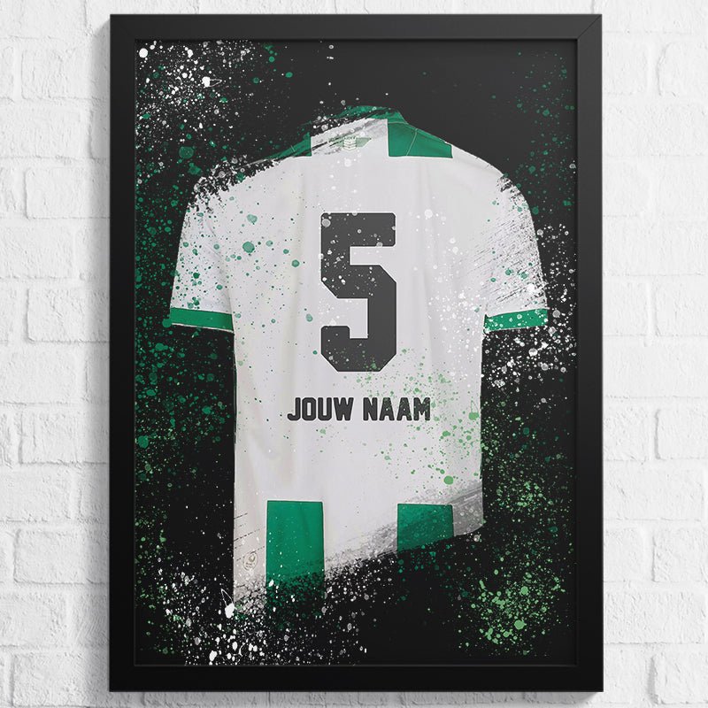 Poster: FC Groningen shirt wanddecoratie (wandposter) – Kleurmedia®