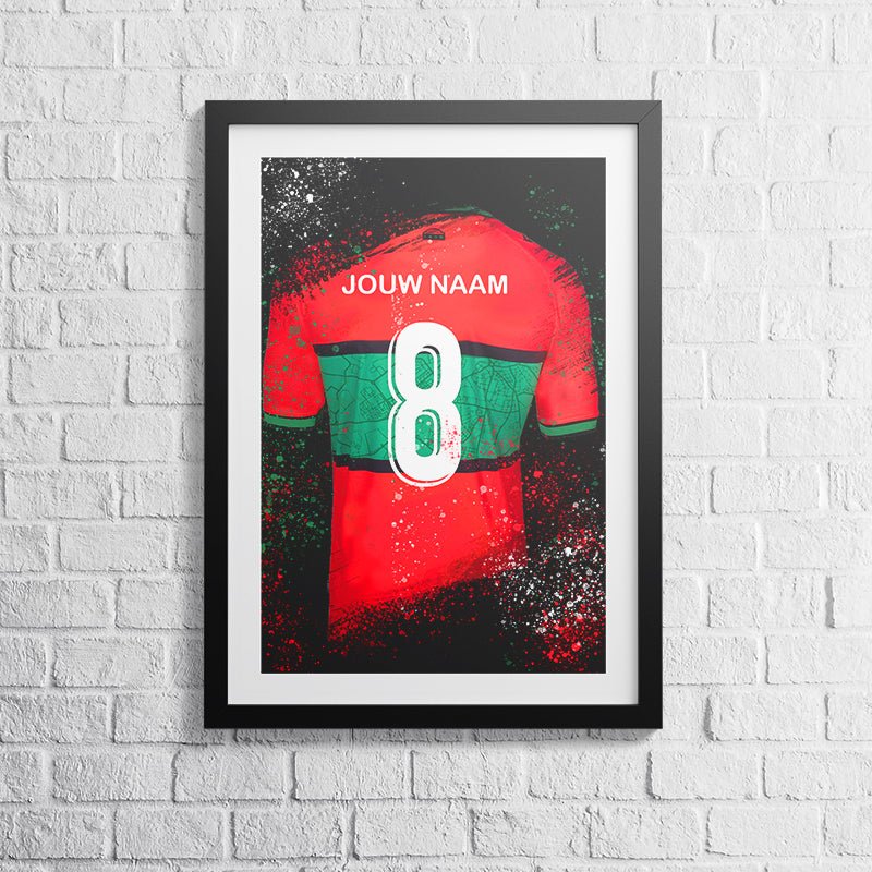 Nijmegen shirt wanddecoratie - Kleurmedia N.E.C. Nijmegen shirt wanddecoratie Voetbalposters