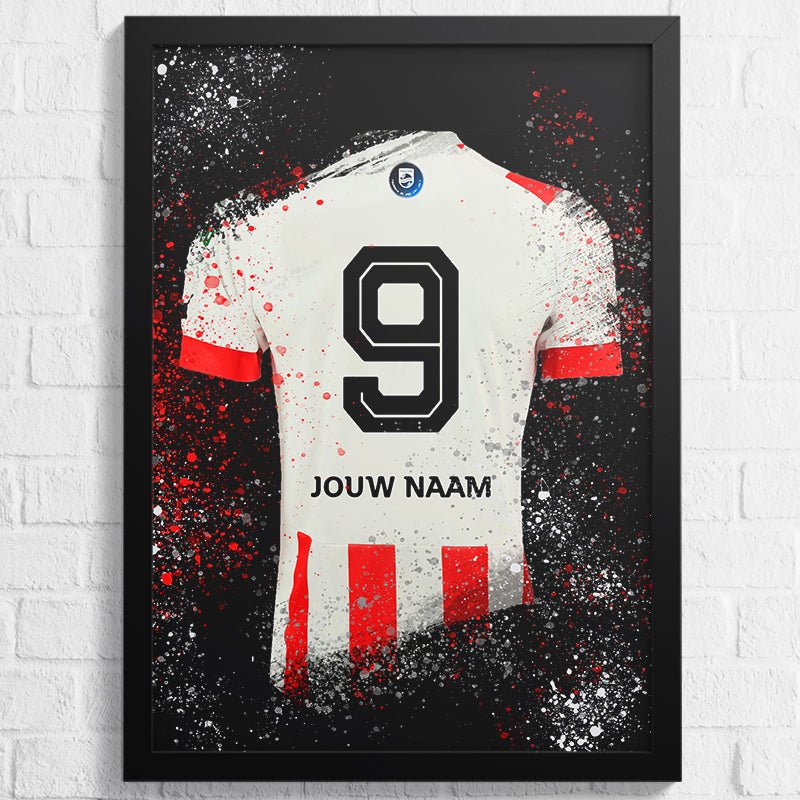 Poster: PSV shirt wanddecoratie (wandposter) – Kleurmedia®