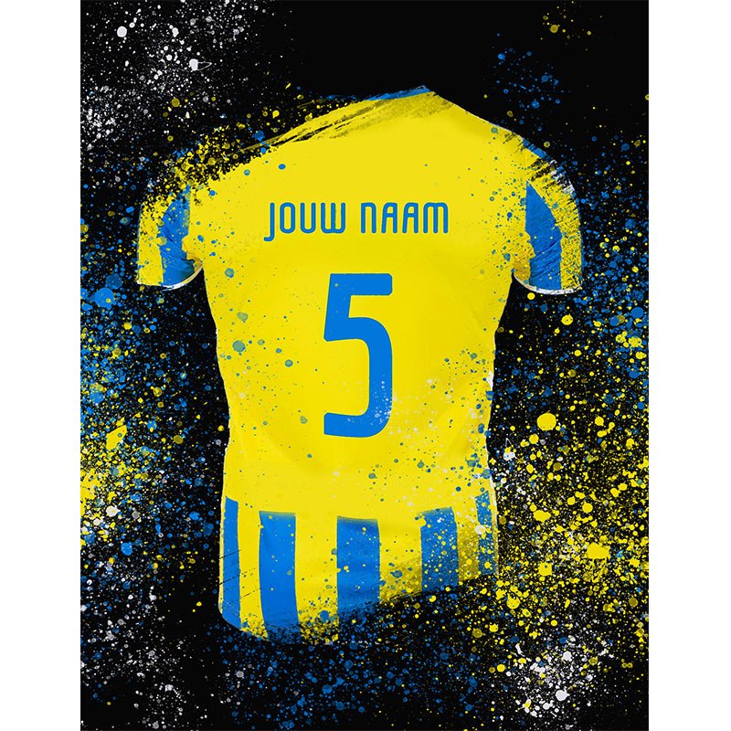 Waalwijk shirt wanddecoratie - Kleurmedia RKC Waalwijk shirt wanddecoratie Voetbalposters