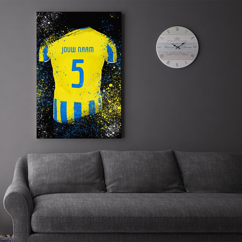 Waalwijk shirt wanddecoratie - Kleurmedia RKC Waalwijk shirt wanddecoratie Voetbalposters