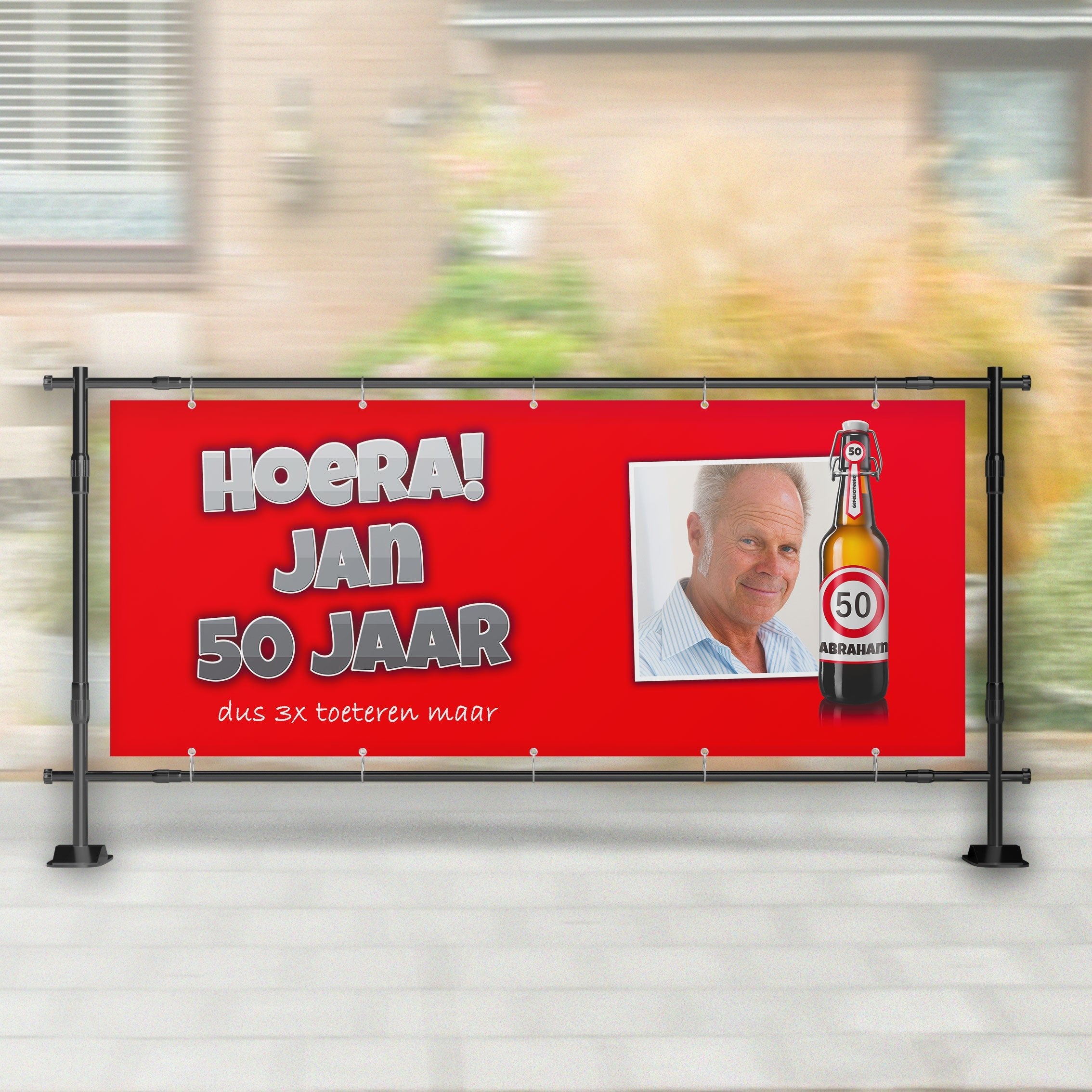 Spandoek Abraham | Abraham Rood Hoera 50 Jaar – Kleurmedia®