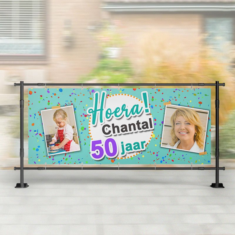 Spandoek Sarah | Hoera! Sarah is 50 jaar – Kleurmedia®