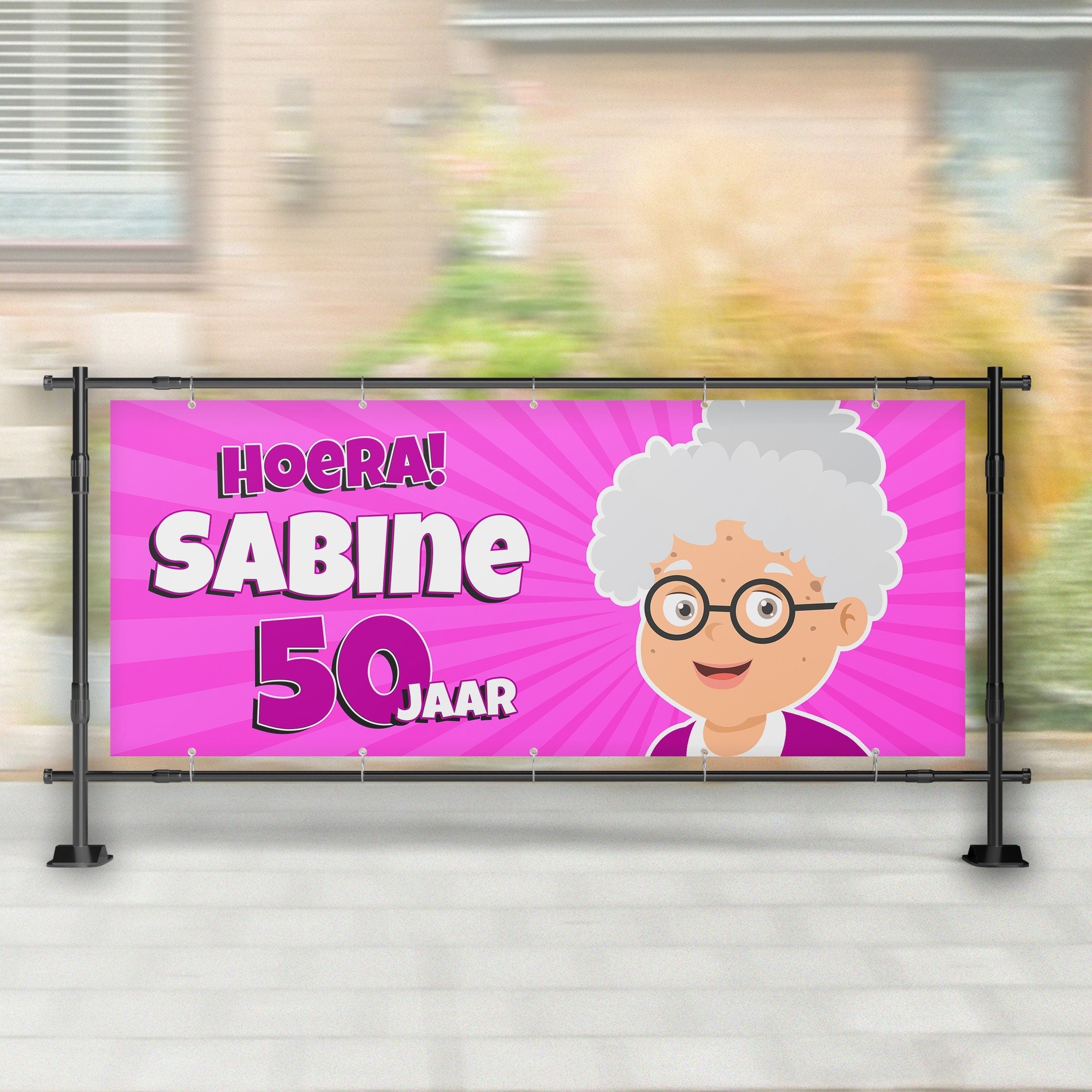 Spandoek Sarah | Oma Roze – Kleurmedia®