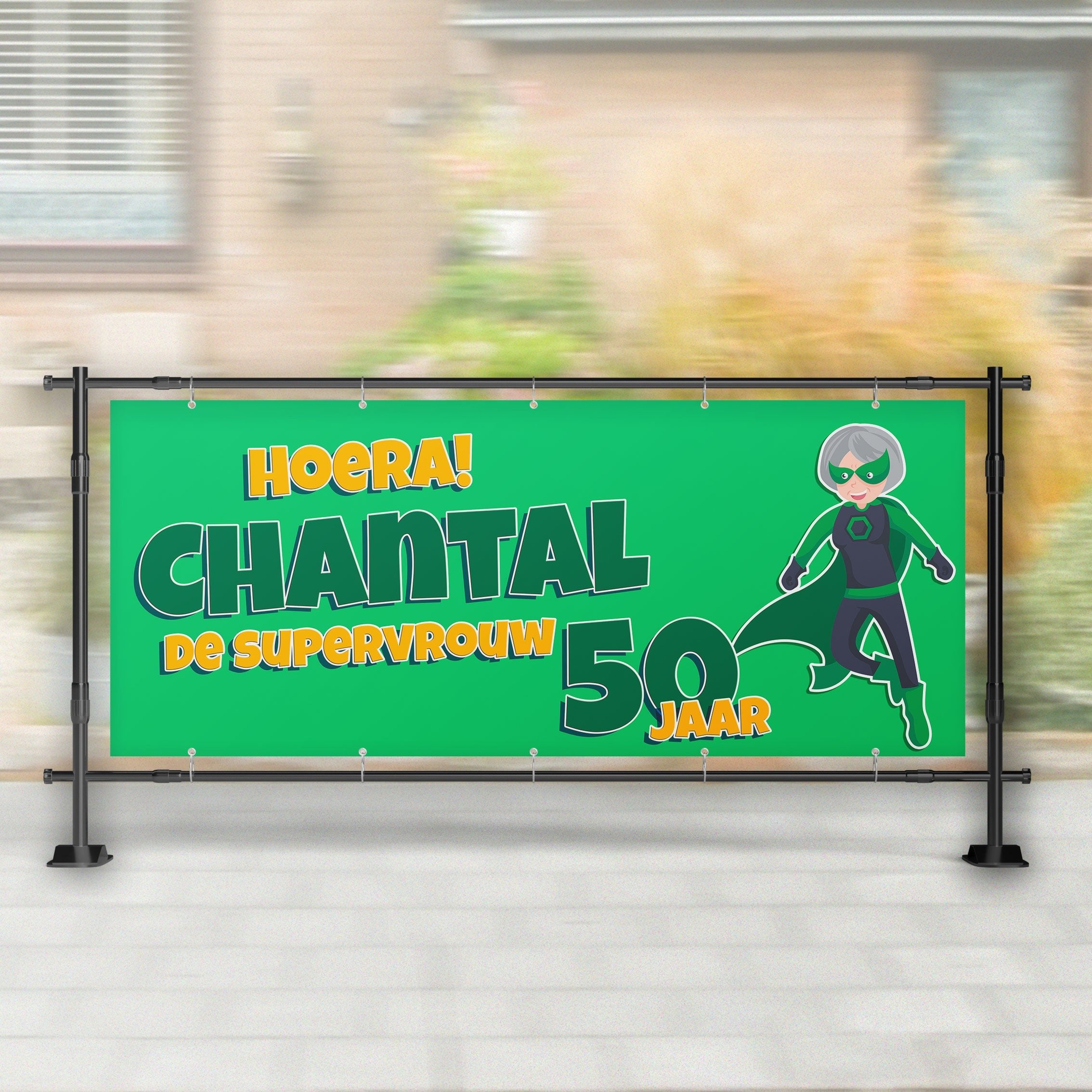 Spandoek Sarah | Stripheld Groen – Kleurmedia®