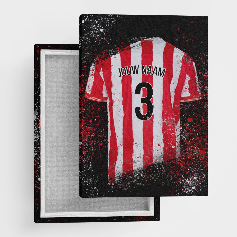 Sparta Rotterdam shirt wanddecoratie - Koning Spandoek Sparta Rotterdam shirt wanddecoratie