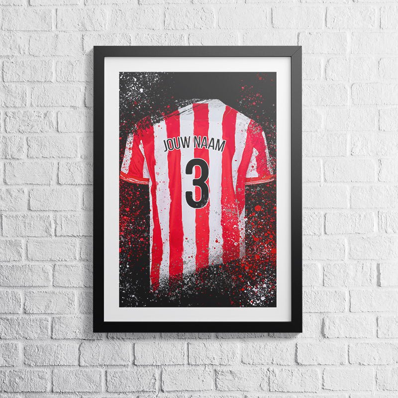 Rotterdam Kasteel shirt wanddecoratie - Kleurmedia Sparta Rotterdam shirt wanddecoratie Voetbalposters