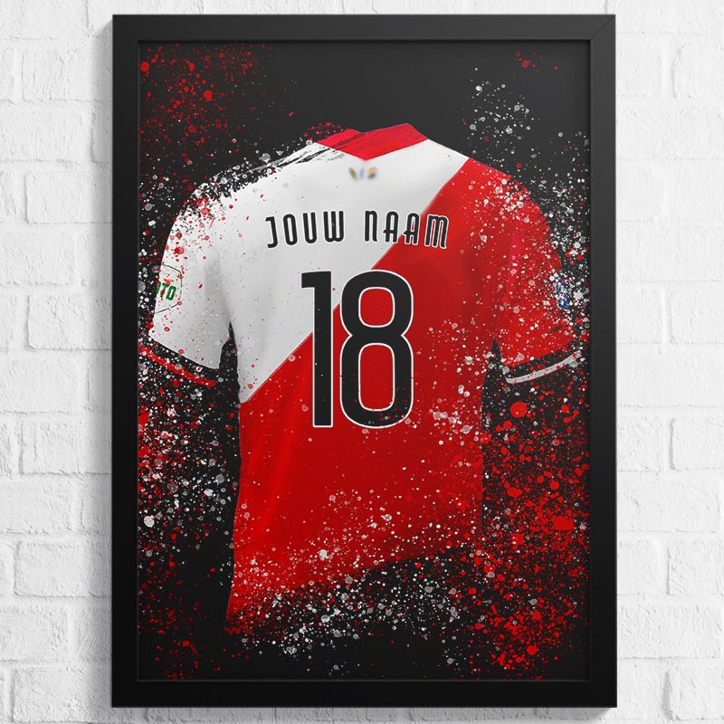 Poster: FC Utrecht shirt wanddecoratie (wandposter) – Kleurmedia®